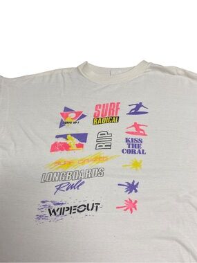 Vintage 90s Surf Radical Longboards Rule T Shirt